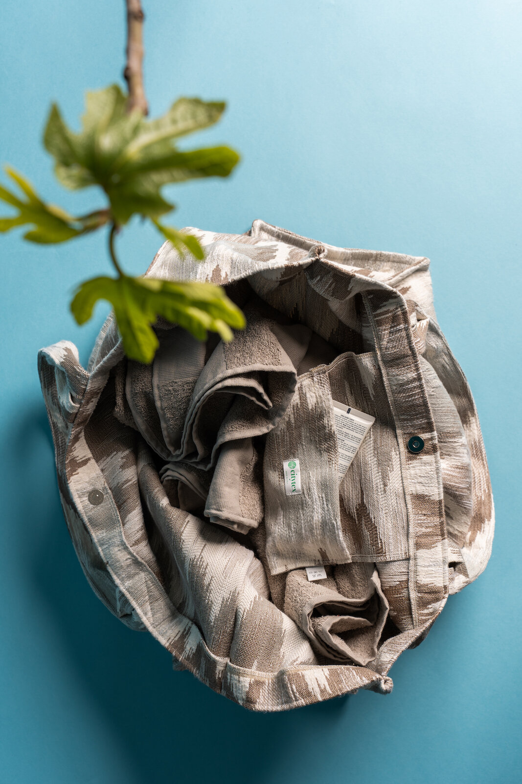 Borsa in tessuto jacquard - tortora - immagine 2