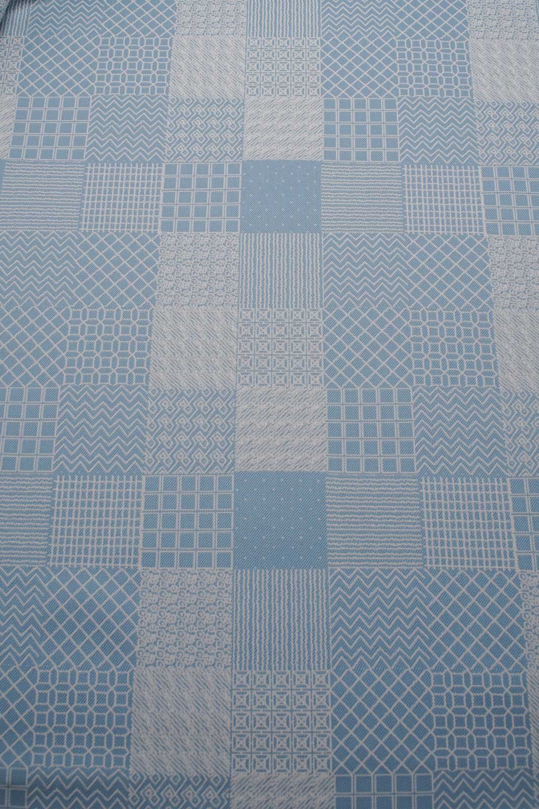 Tessuto outdoor - h 152 cm - quadri- celeste - immagine 2